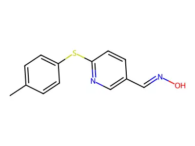 6-[(4-Methylphenyl)thio]-3-pyridinecarboxaldehyde oxime structure