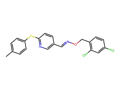 N-[(2,4-dichlorophenyl)methoxy]-1-[6-(4-methylphenyl)sulfanylpyridin-3-yl]methanimine structure