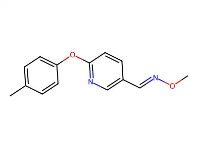 N-methoxy-1-[6-(4-methylphenoxy)-3-pyridinyl]methanimine structure