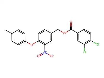 [4-(4-Methylphenoxy)-3-nitrophenyl]methyl 3,4-dichlorobenzoate structure