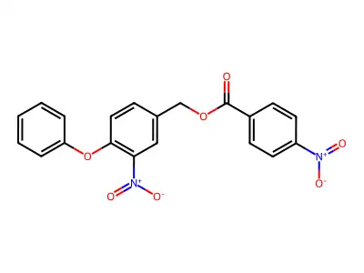 (3-Nitro-4-phenoxyphenyl)methyl 4-nitrobenzoate structure
