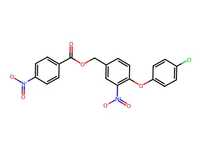 [4-(4-Chlorophenoxy)-3-nitrophenyl]methyl 4-nitrobenzoate structure