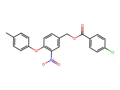 [4-(4-Methylphenoxy)-3-nitrophenyl]methyl 4-chlorobenzoate structure