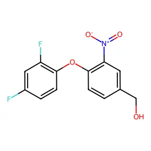[4-(2,4-Difluorophenoxy)-3-nitrophenyl]methanol structure