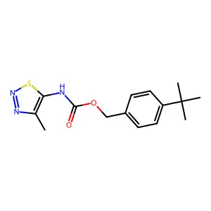 4-(tert-butyl)benzyl N-(4-methyl-1,2,3-thiadiazol-5-yl)carbamate structure