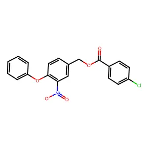 (3-Nitro-4-phenoxyphenyl)methyl 4-chlorobenzoate structure
