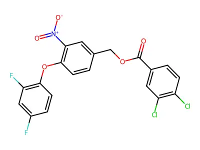 [4-(2,4-Difluorophenoxy)-3-nitrophenyl]methyl 3,4-dichlorobenzoate structure