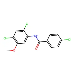 4-chloro-N-(2,4-dichloro-5-methoxyphenyl)benzenecarboxamide structure