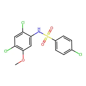 4-chloro-N-(2,4-dichloro-5-methoxyphenyl)benzenesulfonamide structure