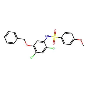N-(5-(Benzyloxy)-2,4-dichlorophenyl)-4-methoxybenzenesulfonamide structure