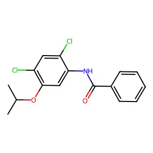 N-(2,4-dichloro-5-isopropoxyphenyl)benzenecarboxamide structure