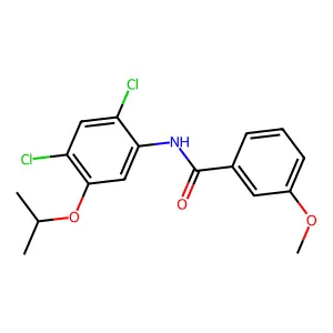 N-(2,4-dichloro-5-isopropoxyphenyl)-3-methoxybenzenecarboxamide structure