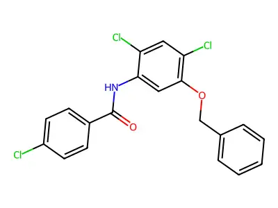 N-(5-(Benzyloxy)-2,4-dichlorophenyl)-4-chlorobenzenecarboxamide structure