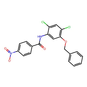 N-(5-(Benzyloxy)-2,4-dichlorophenyl)-4-nitrobenzenecarboxamide structure