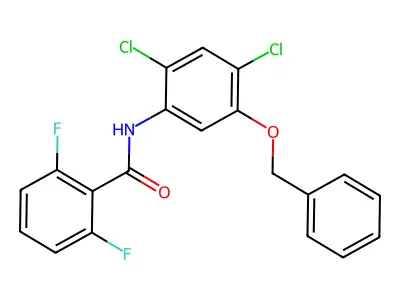 N-(5-(Benzyloxy)-2,4-dichlorophenyl)-2,6-difluorobenzenecarboxamide structure
