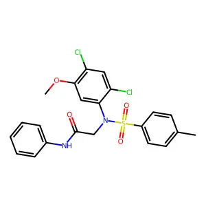 2-(2,4-Dichloro-5-methoxy((4-methylphenyl)sulfonyl)anilino)-N-phenylacetamide structure