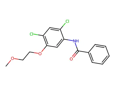 N-[2,4-dichloro-5-(2-methoxyethoxy)phenyl]benzamide structure