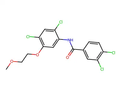 3,4-dichloro-N-[2,4-dichloro-5-(2-methoxyethoxy)phenyl]benzamide structure