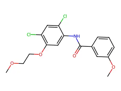 N-[2,4-dichloro-5-(2-methoxyethoxy)phenyl]-3-methoxybenzamide structure