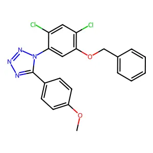 1-(5-(Benzyloxy)-2,4-dichlorophenyl)-5-(4-methoxyphenyl)-1H-1,2,3,4-tetraazole structure