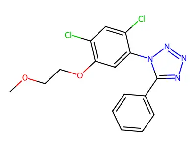 1-(2,4-Dichloro-5-(2-methoxyethoxy)phenyl)-5-phenyl-1H-1,2,3,4-tetraazole structure