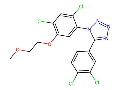 1-[2,4-Dichloro-5-(2-methoxyethoxy)phenyl]-5-(3,4-dichlorophenyl)tetrazole structure