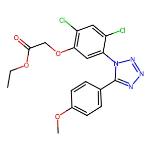 Ethyl 2-[2,4-dichloro-5-[5-(4-methoxyphenyl)tetrazol-1-yl]phenoxy]acetate structure