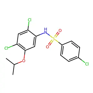 4-chloro-N-(2,4-dichloro-5-isopropoxyphenyl)benzenesulfonamide structure