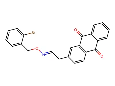 2-[2-[(2-Bromophenyl)methoxyimino]ethyl]anthracene-9,10-dione structure