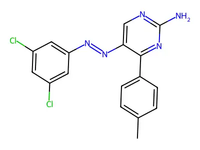 5-[2-(3,5-Dichlorophenyl)diazenyl]-4-(4-methylphenyl)-2-pyrimidinamine structure