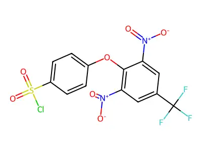 4-(2,6-Dinitro-4-(trifluoromethyl)phenoxy)benzenesulfonoyl chloride structure