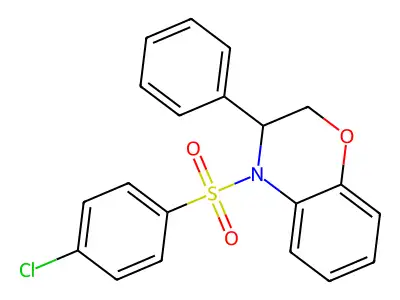 4-(4-Chlorophenyl)sulfonyl-3-phenyl-2,3-dihydro-1,4-benzoxazine structure
