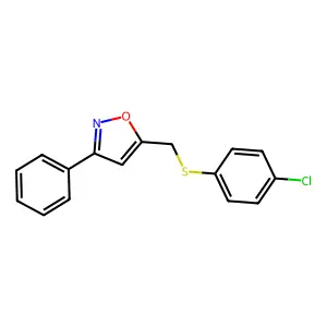 4-Chlorophenyl (3-phenyl-5-isoxazolyl)methyl sulfide structure