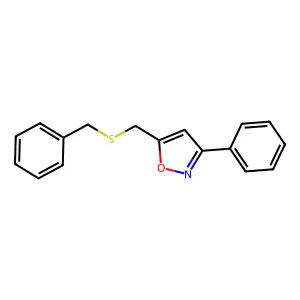 Benzyl (3-phenyl-5-isoxazolyl)methyl sulfide structure