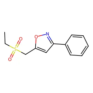5-[(Ethylsulfonyl)methyl]-3-phenylisoxazole structure