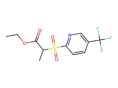 Ethyl 2-{[5-(trifluoromethyl)-2-pyridinyl]sulfonyl}propanoate structure