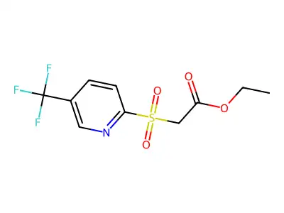 Ethyl 2-{[5-(trifluoromethyl)-2-pyridinyl]sulfonyl}acetate structure