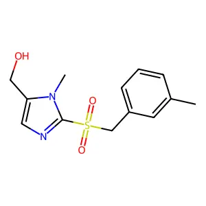 {1-methyl-2-[(3-methylbenzyl)sulfonyl]-1H-imidazol-5-yl}methanol structure