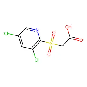 2-[(3,5-Dichloro-2-pyridinyl)sulfonyl]acetic acid structure