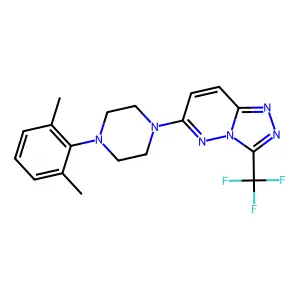 6-[4-(2,6-dimethylphenyl)piperazino]-3-(trifluoromethyl)[1,2,4]triazolo[4,3-b]pyridazine structure