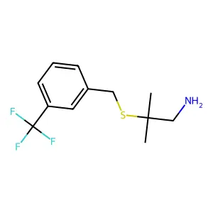 2-Methyl-2-{[3-(trifluoromethyl)benzyl]sulfanyl}-1-propanamine structure