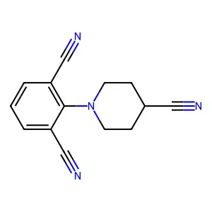 2-(4-Cyanopiperidin-1-yl)benzene-1,3-dicarbonitrile structure