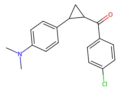 (4-Chlorophenyl){2-[4-(dimethylamino)phenyl]cyclopropyl}methanone structure