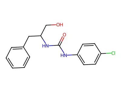 N-(1-benzyl-2-hydroxyethyl)-N'-(4-chlorophenyl)urea structure