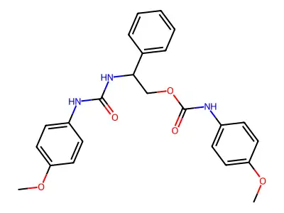 2-{[(4-methoxyanilino)carbonyl]amino}-2-phenylethyl N-(4-methoxyphenyl)carbamate structure