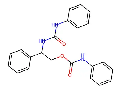 2-[(anilinocarbonyl)amino]-2-phenylethyl N-phenylcarbamate structure