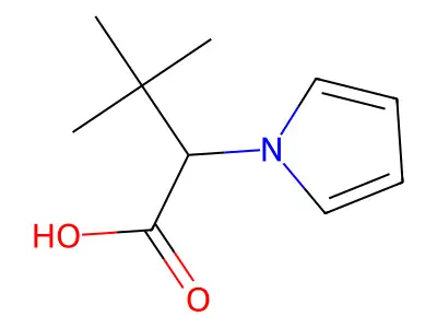 3,3-dimethyl-2-(1H-pyrrol-1-yl)butanoic acid structure