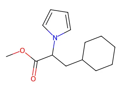 methyl 3-cyclohexyl-2-(1H-pyrrol-1-yl)propanoate structure