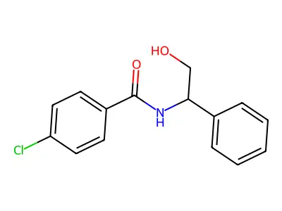 4-chloro-N-(2-hydroxy-1-phenylethyl)benzamide structure