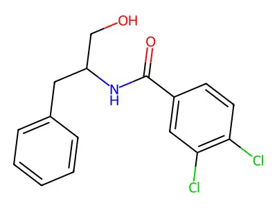 3,4-dichloro-N-(1-hydroxy-3-phenylpropan-2-yl)benzamide structure